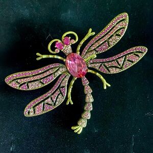 Heidi Daus Trembling Brilliance Dragonfly Pin